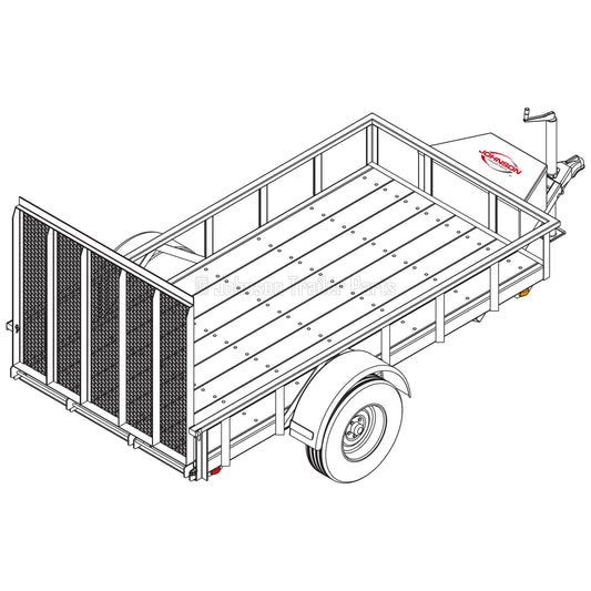 5' x 10' Utility Trailer Plans Blueprints - 3,500 lb Capacity
