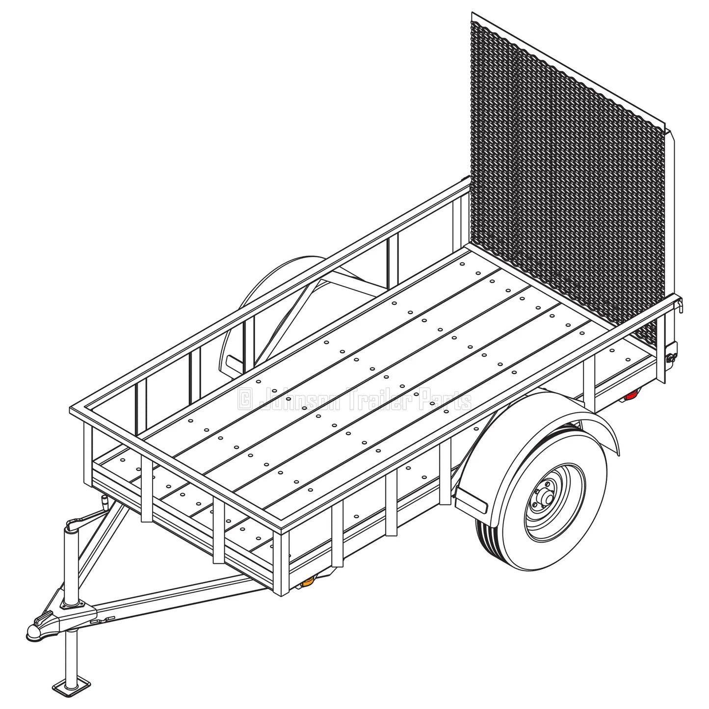 4' x 8' Utility Trailer Plans Blueprints - 3,500 lb Capacity