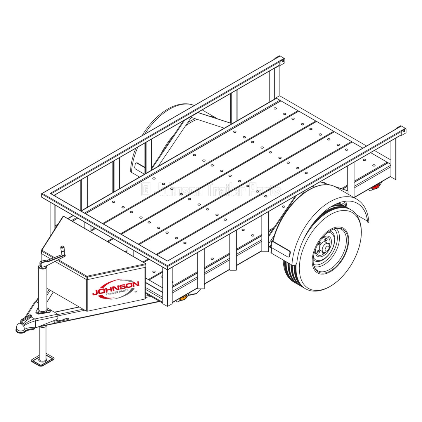 4' x 8' Utility Trailer Plans Blueprints - 3,500 lb Capacity