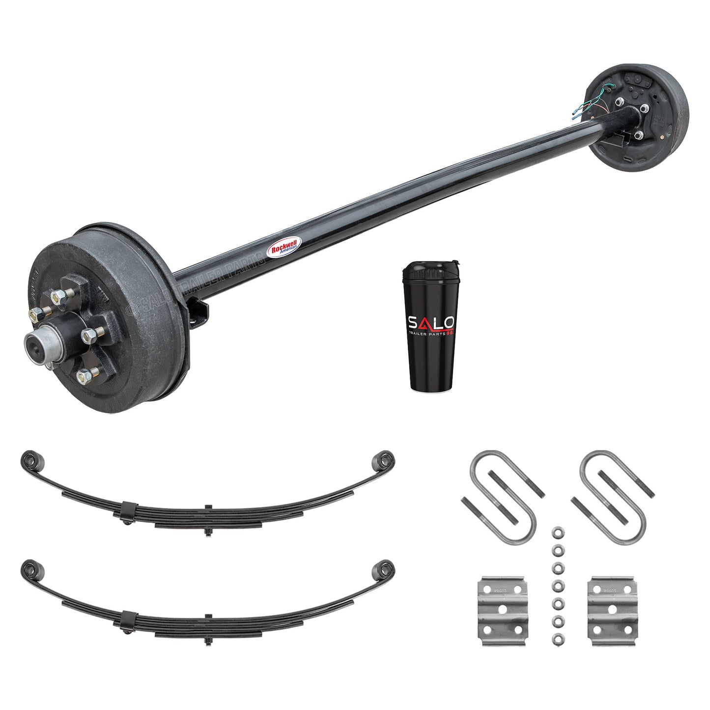 3,500 lb Electric Brake Axle Running Gear Set