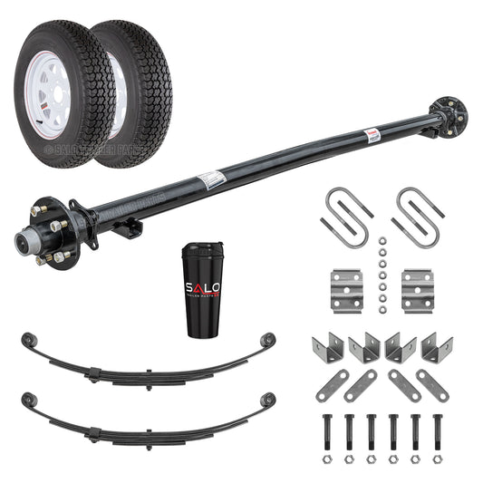 3,500 lb Idler Axle Running Gear Set with Wheel & Tires