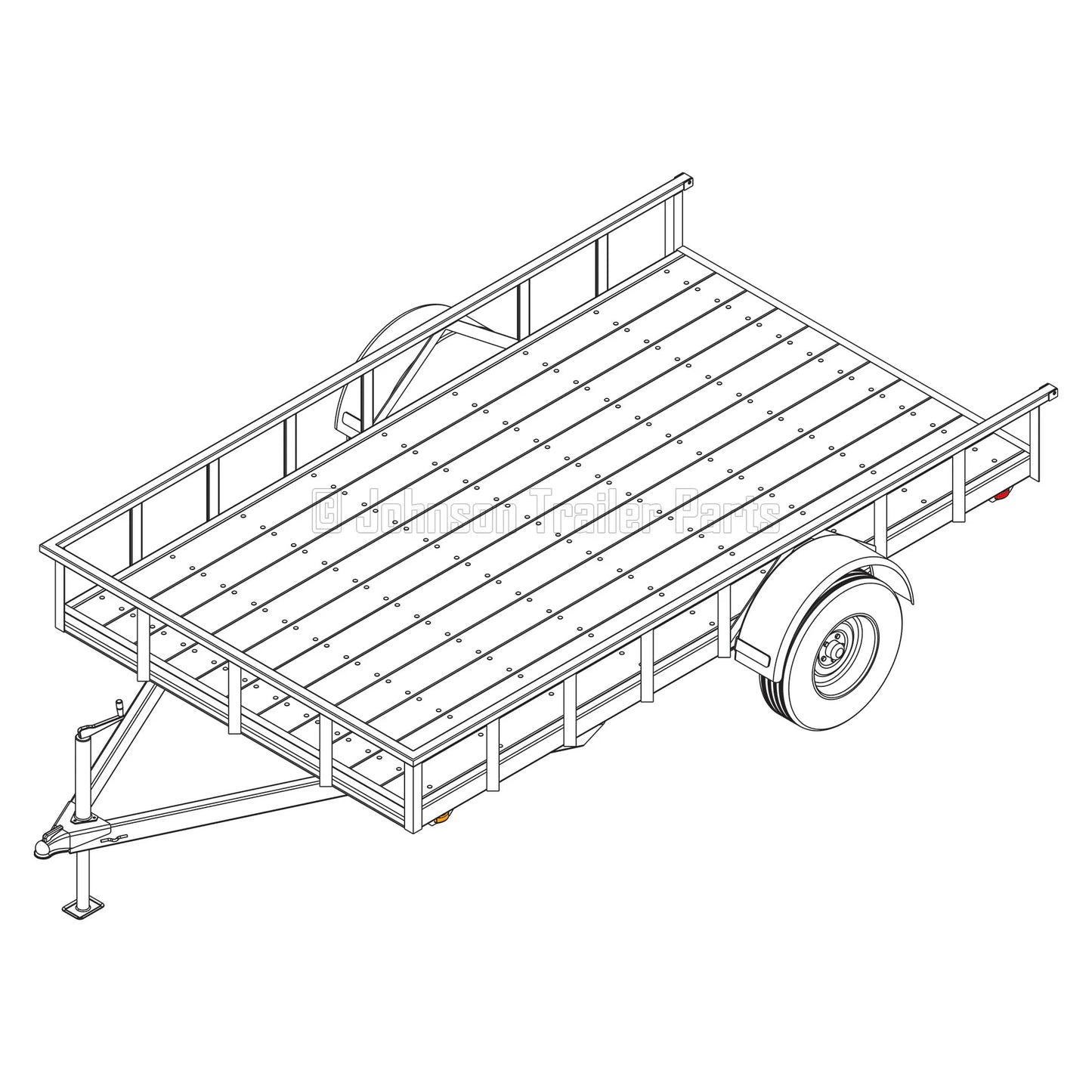 6′ 10″ x 12′ Utility Trailer Plans Blueprints – 3,500 lb Capacity