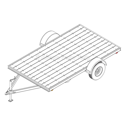 6' 10" x 12' Utility Trailer Plans Blueprints - 5,200 lb Capacity