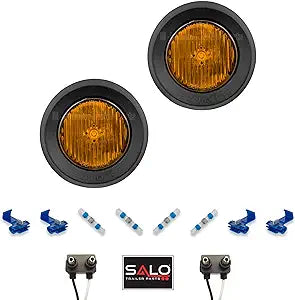 S30 | Pair of 2″ Grommet Mount Amber LED Side Markers