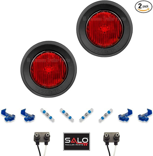 S30 | Pair of 2" Grommet Mount Red LED Side Markers