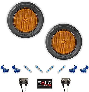 S12 | Pair of 2.5" Grommet Mount Amber LED Side Markers