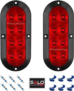 T68 | High Visibility LED Tail Light Kit - 6" Oval Surface Mount
