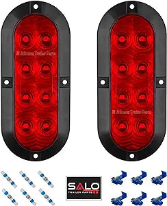 T68 | High Visibility LED Tail Light Kit - 6" Oval Surface Mount