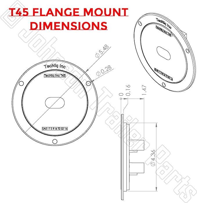 T46 | Hi Visibility LED Tail Light Kit - 4" Round Flange Mount