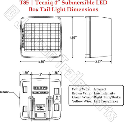 T85 | Submersible LED Tail Light Kit - 4" Box
