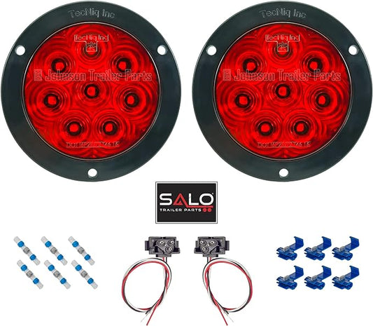 T46 | Hi Visibility LED Tail Light Kit - 4" Round Flange Mount