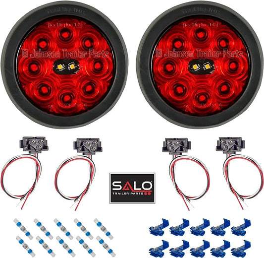 T45 | Hi Visibility LED Tail Light Kit - 4" Round GM w/ Reverse Lights