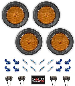 S12 | 2.5″ Grommet Mount Amber LED Side Markers – 4 Pack
