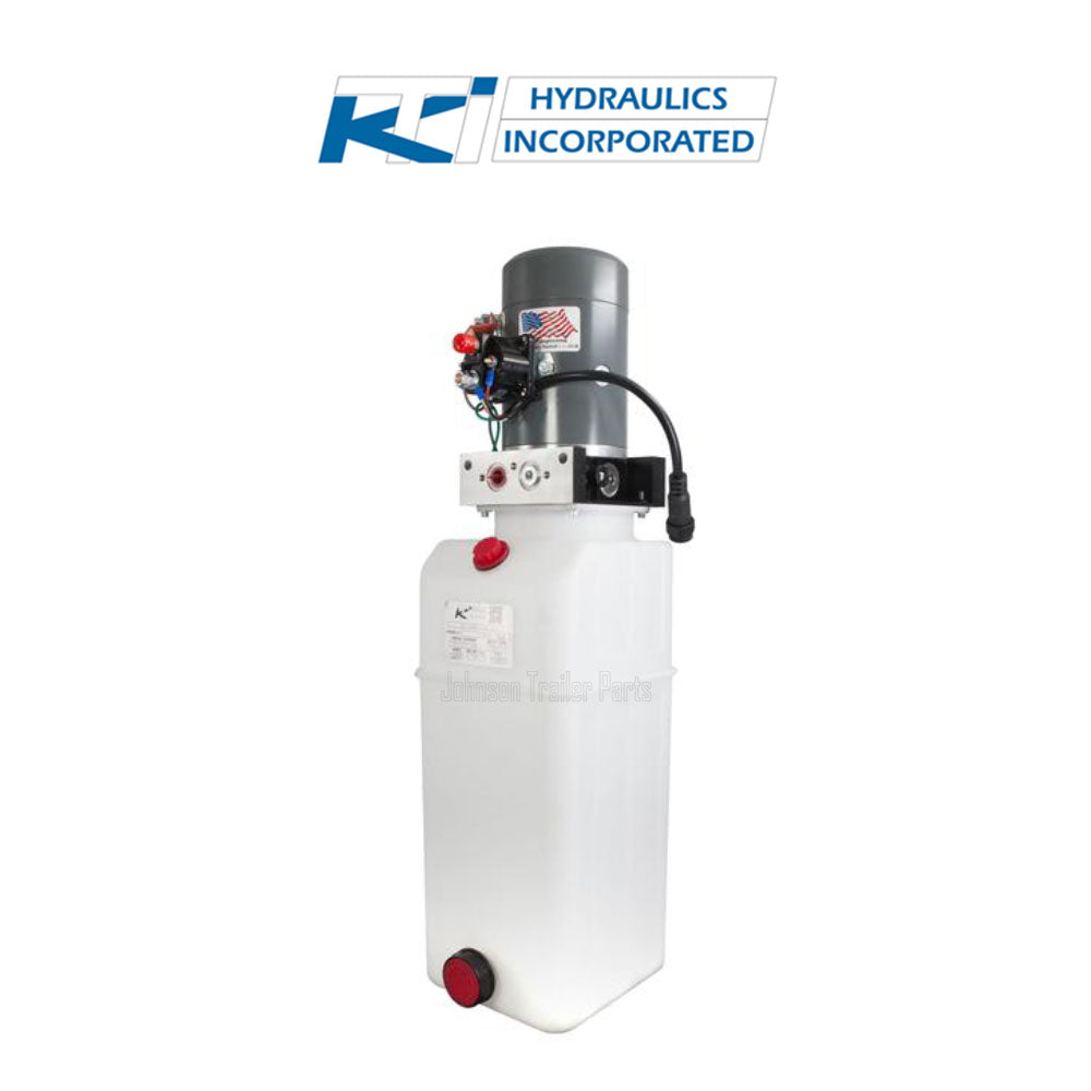 8 Quart 12V KTI Single Acting Hydraulic Pump