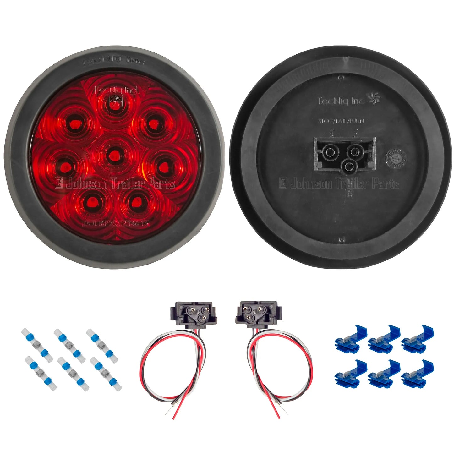 T46 | Hi Visibility LED Tail Light Kit - 4" Round Flange Mount
