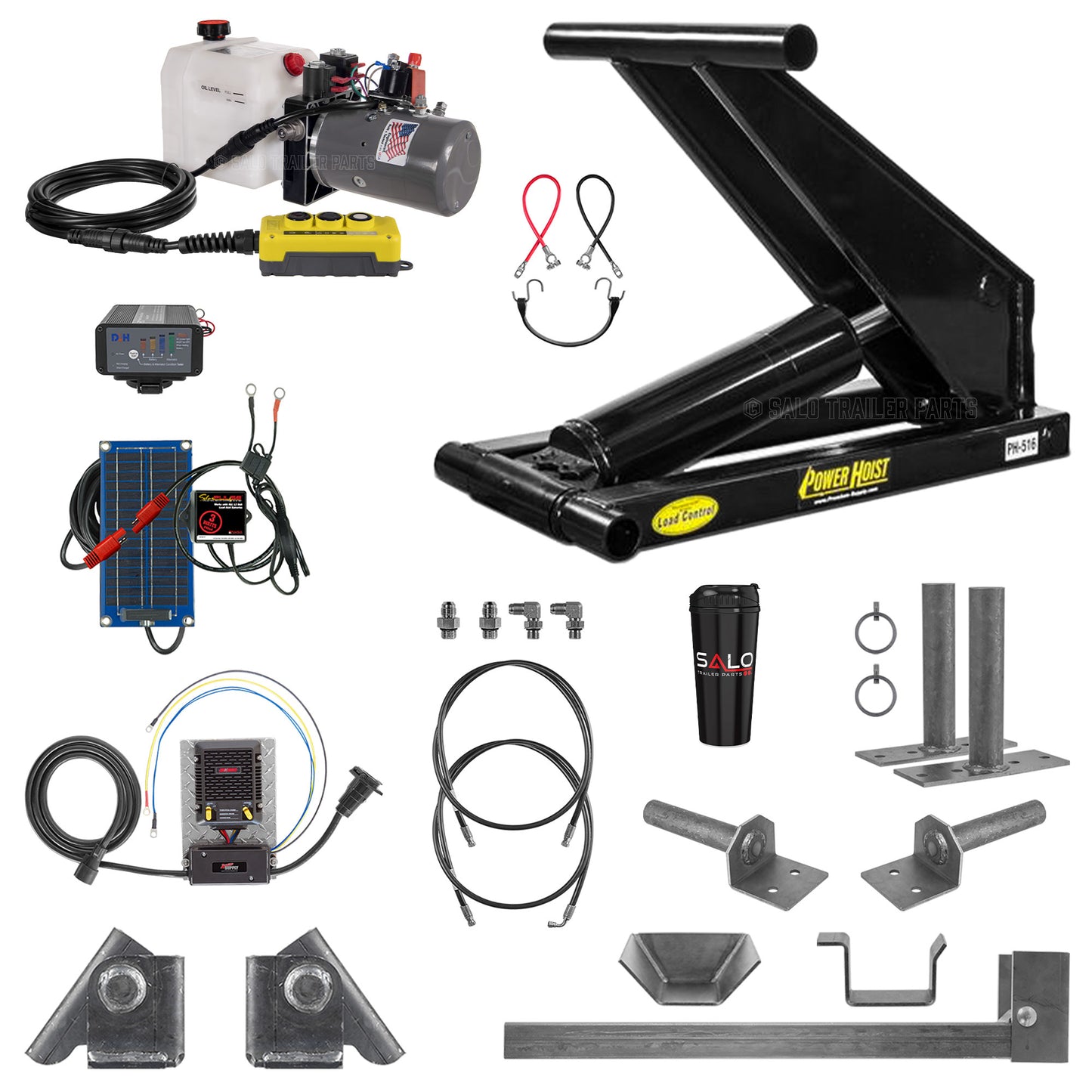 8 Ton Hydraulic Scissor Hoist Kit | Fits 10′ – 14′ Dump Beds | PH516