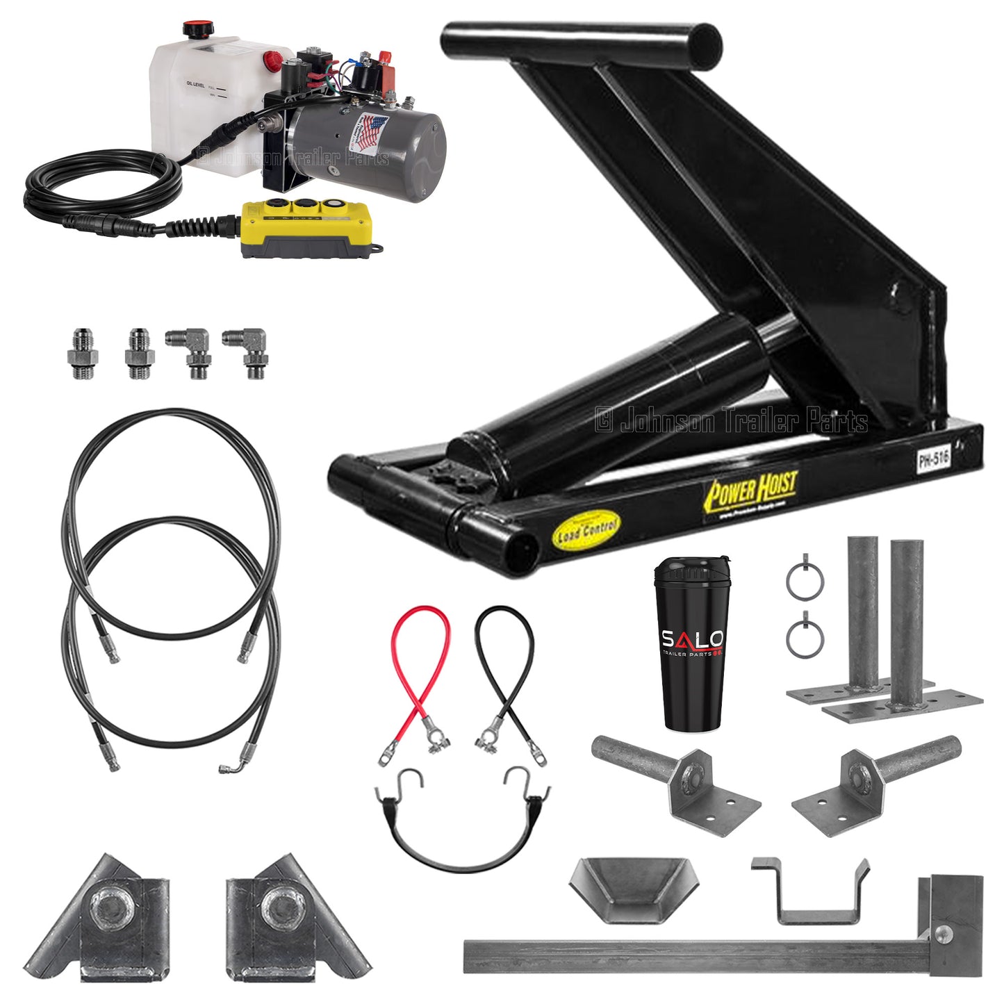 8 Ton Hydraulic Scissor Hoist Kit | Fits 10′ – 14′ Dump Beds | PH516