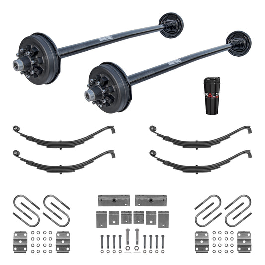 Tandem 7k Electric Brake Axle Kit - Slipper Springs