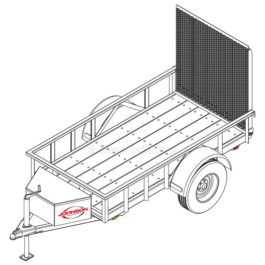 4' x 8' Utility Trailer Plans Blueprints - 3,500 lb Capacity