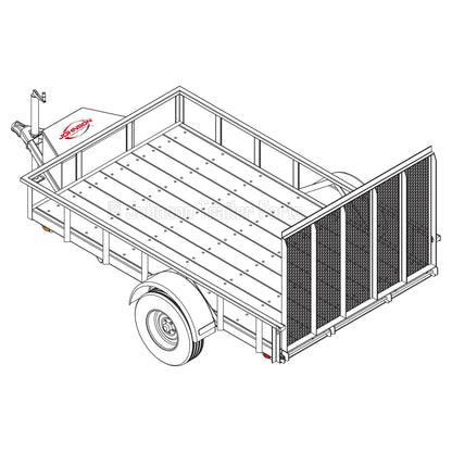 6' x 10' Utility Trailer Plans Blueprints - 3,500 lb Capacity