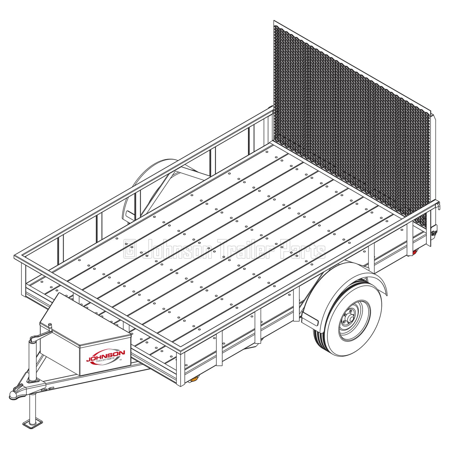 6' 4" x 10' Utility Trailer Plans Blueprints - 3,500 lb Capacity