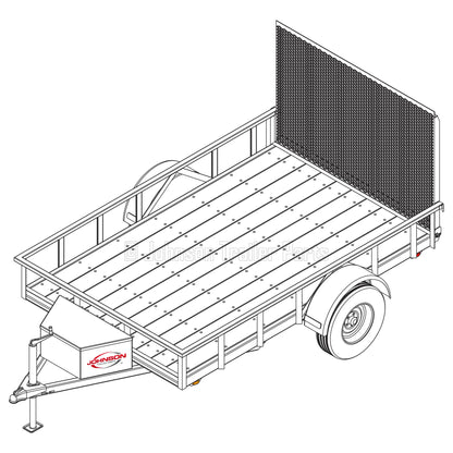 6' 4" x 10' Utility Trailer Plans Blueprints - 3,500 lb Capacity