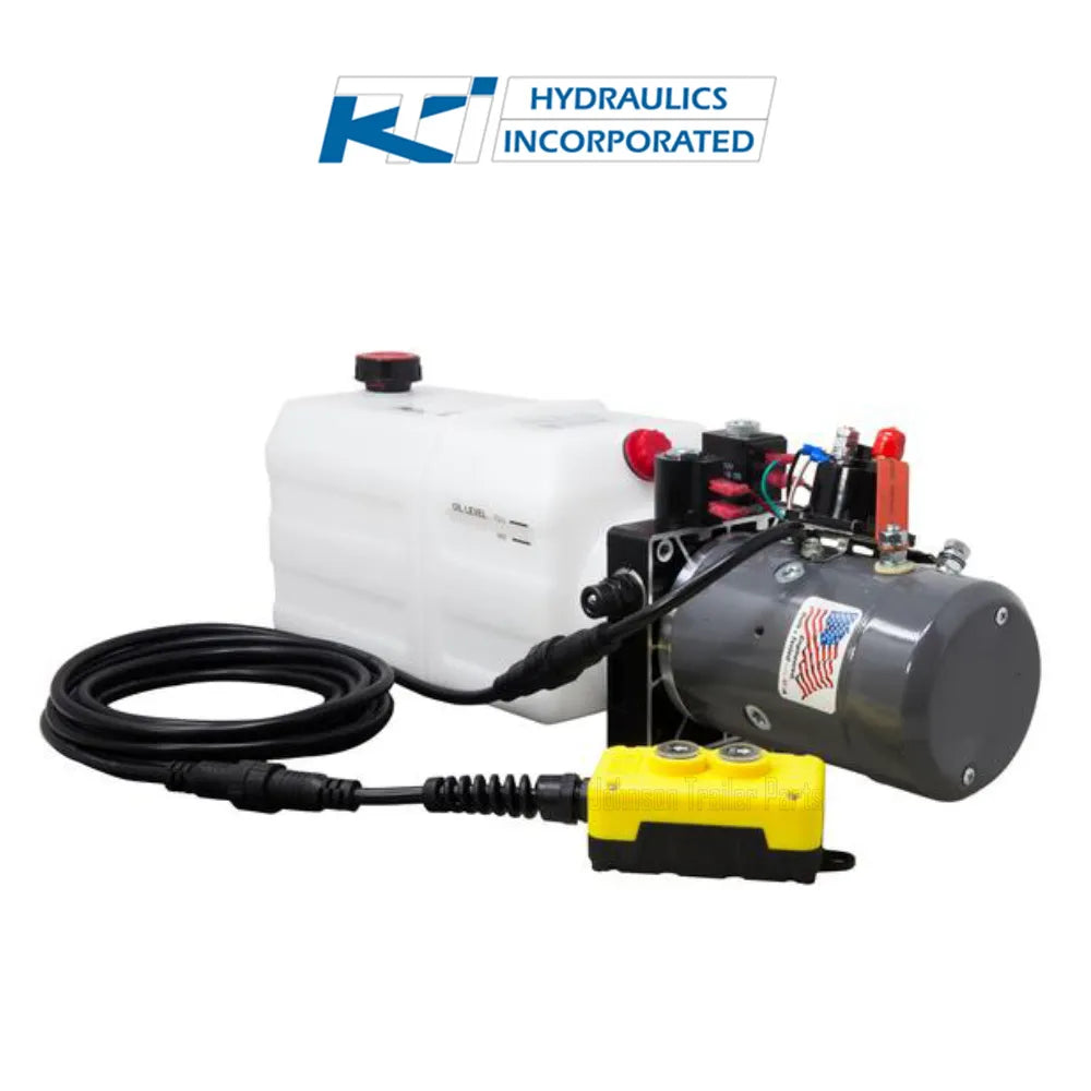 6 Quart 12V KTI Single & Double Acting Hydraulic Pump