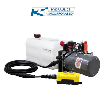 6 Quart 12V KTI Single & Double Acting Hydraulic Pump