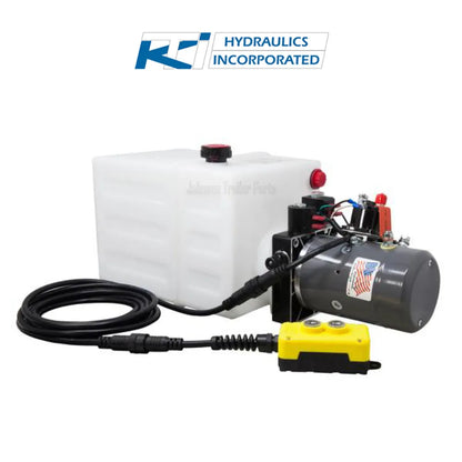 13 Quart 12V KTI Double Acting Hydraulic Pump