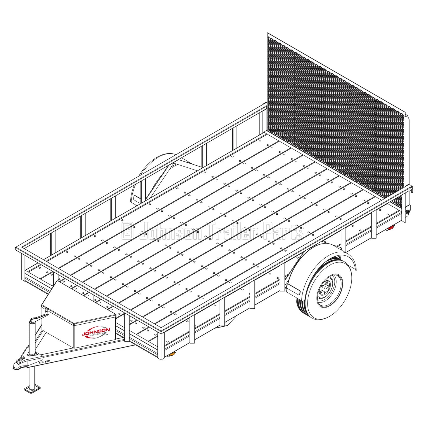 6' 10" x 12' Utility Trailer Plans Blueprints - 5,200 lb Capacity