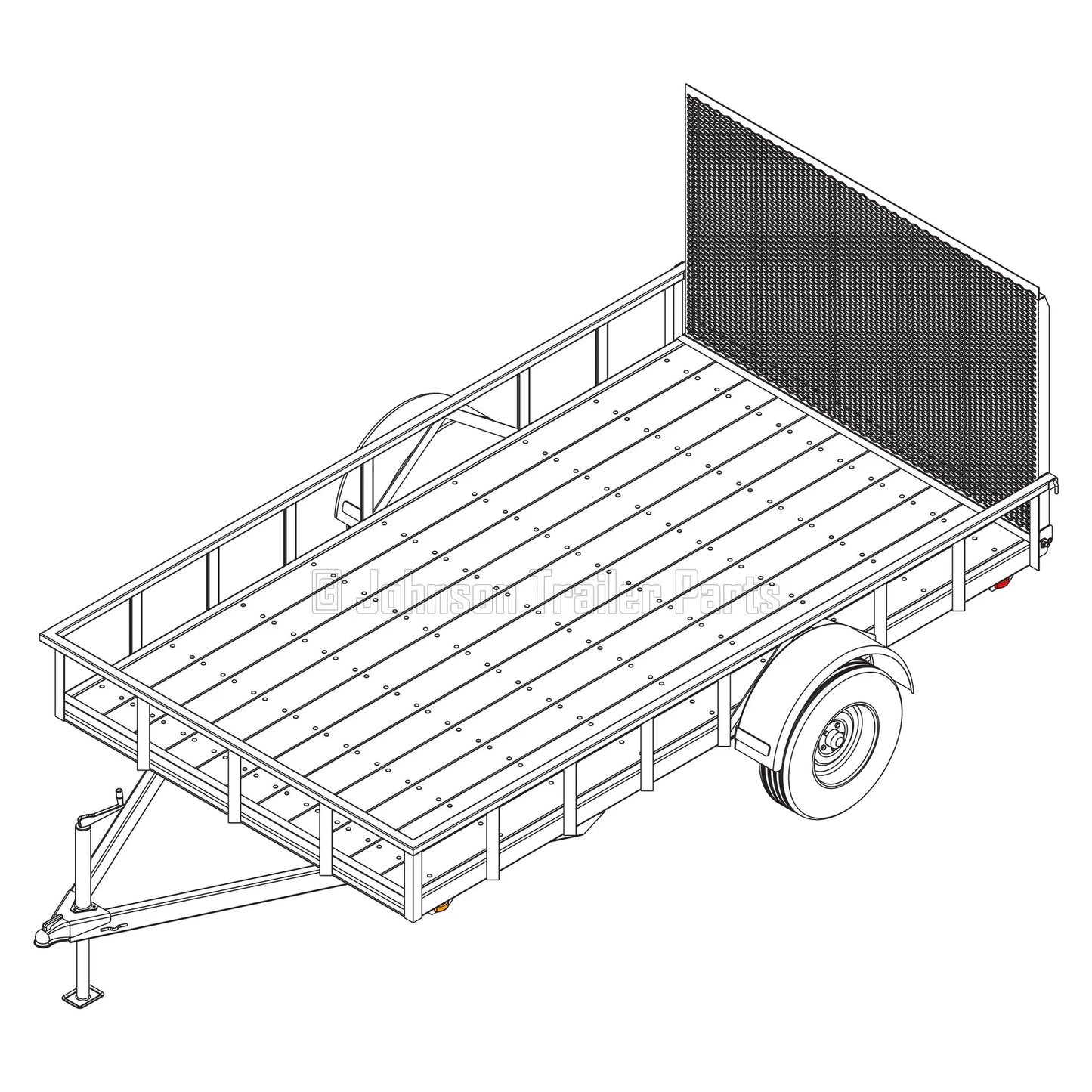 6' 10" x 12' Utility Trailer Plans Blueprints - 5,200 lb Capacity