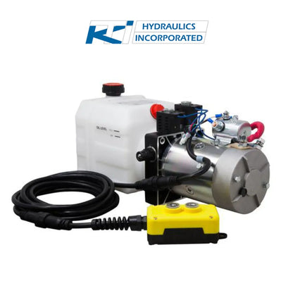 3 Quart 24V KTI Double Acting Hydraulic Pump