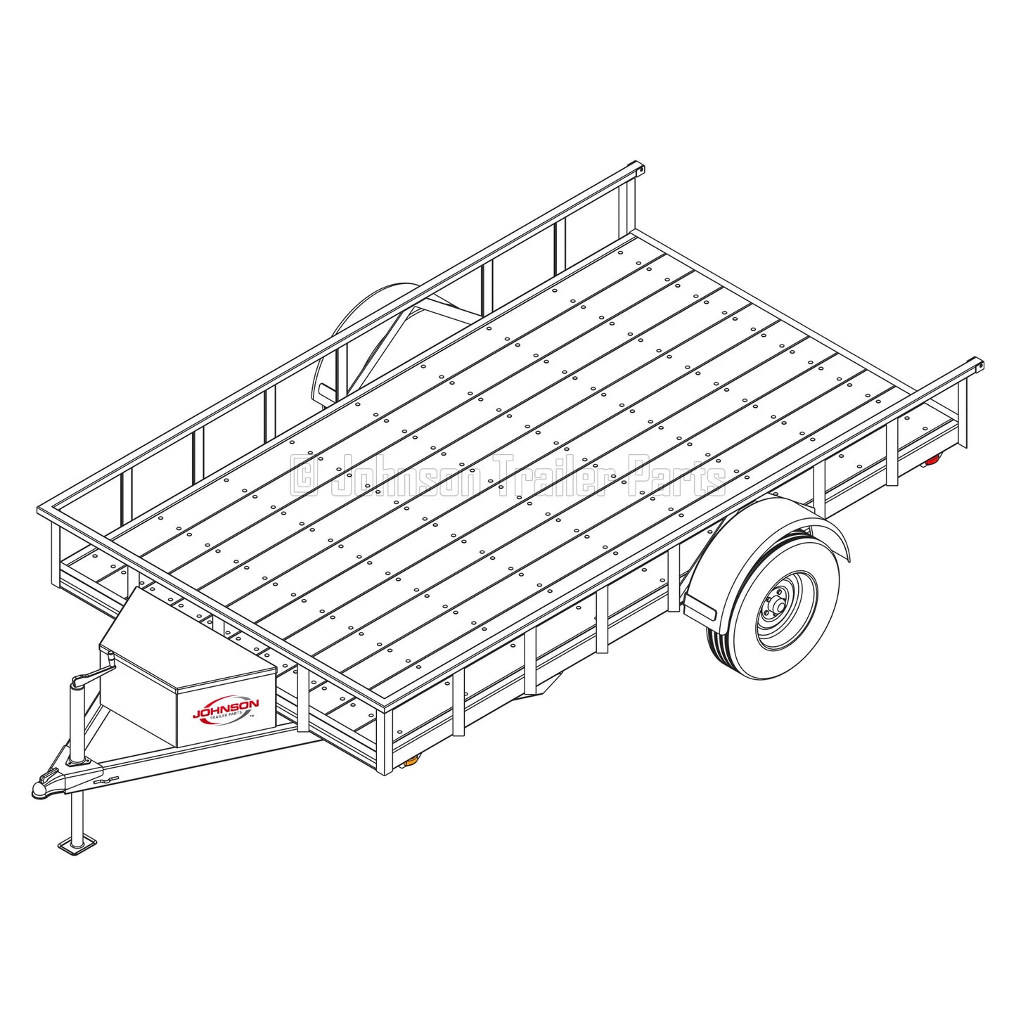 6' 10" x 12' Utility Trailer Plans Blueprints - 5,200 lb Capacity