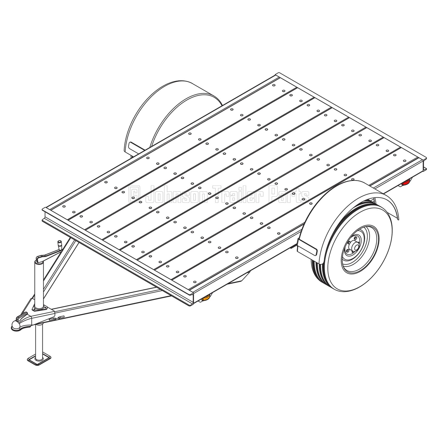 5' x 8' Utility Trailer Plans Blueprints - 3,500 lb Capacity