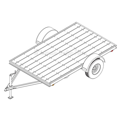 6' 10" x 12' Utility Trailer Plans Blueprints - 3,500 lb Capacity