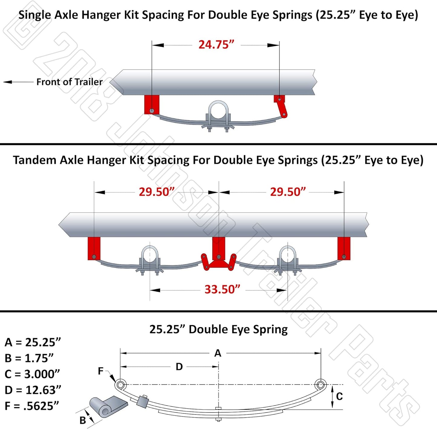 Tandem 7,000 lb Electric Brake Axle Kit