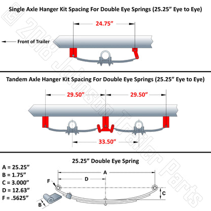 5,200 lb Electric Brake Axle Running Gear Set