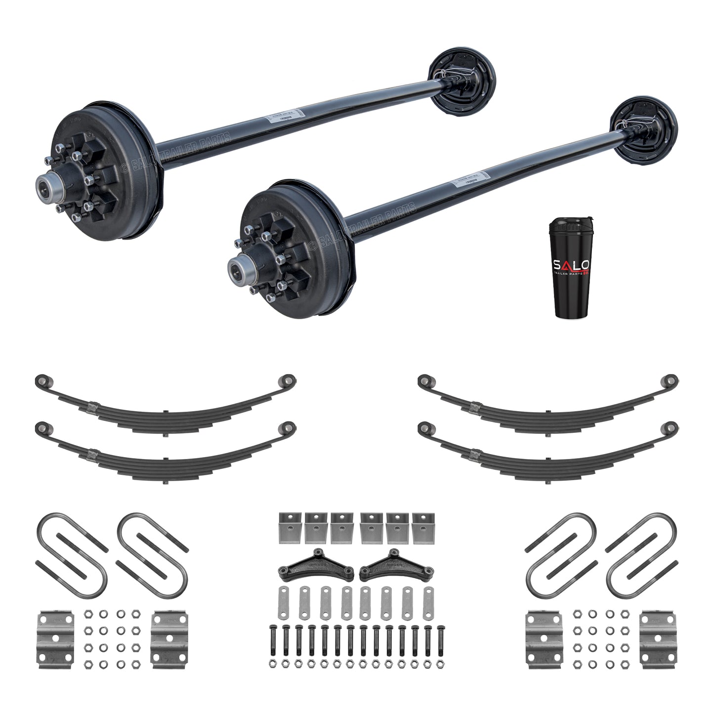 Tandem 7,000 lb Electric Brake Axle Kit